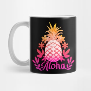 Colorful Pineapple Aloha Tropical Hawaii Mug